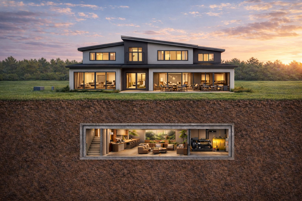 Disconnect construcción Bunkers subterráneos seguridad