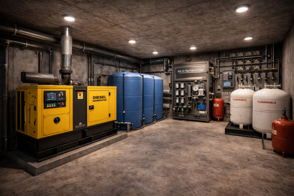 Disconnect construcción Bunkers subterráneos seguridad