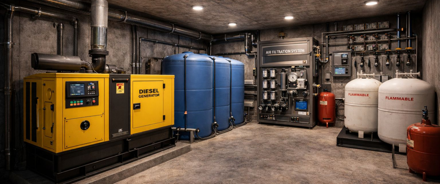 Disconnect construcción Bunkers subterráneos seguridad