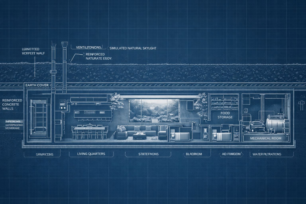 Disconnect construcción Bunkers subterráneos seguridad